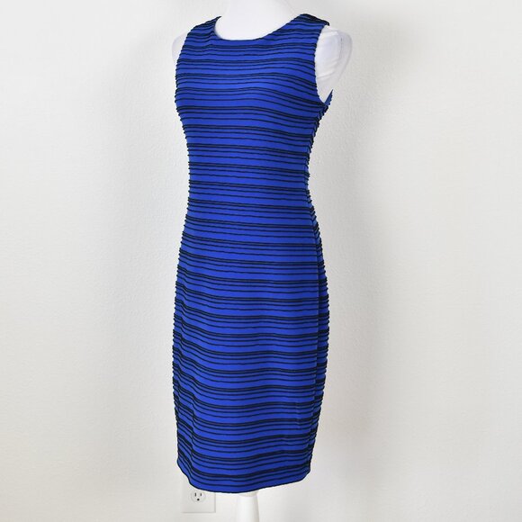 Calvin Klein Textured Stripe Sheath Dress - 8 - Picture 6 of 9